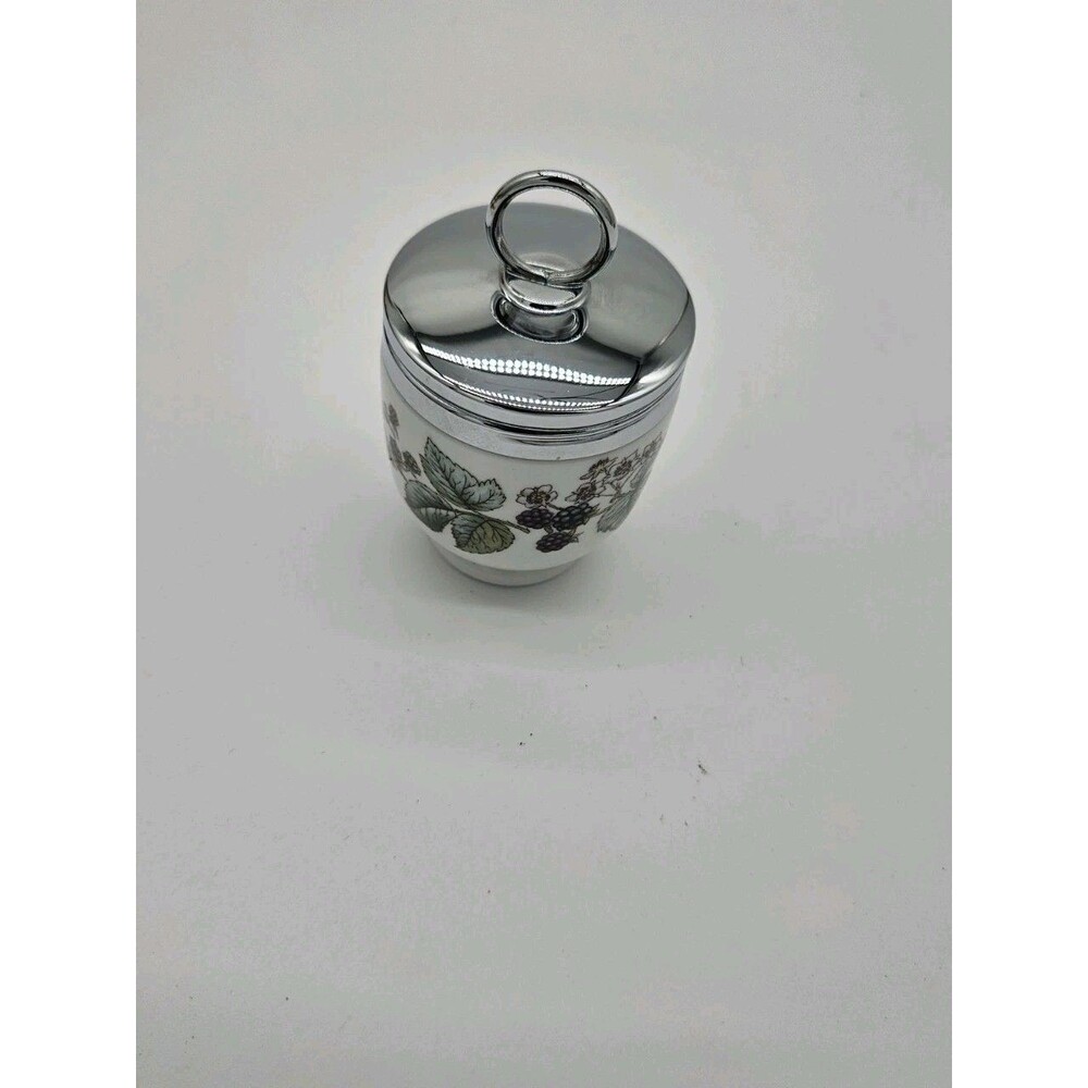 Royal Worcester Lavinia Berries Single Egg Coddler With Lid 2 1/2" Raspberries